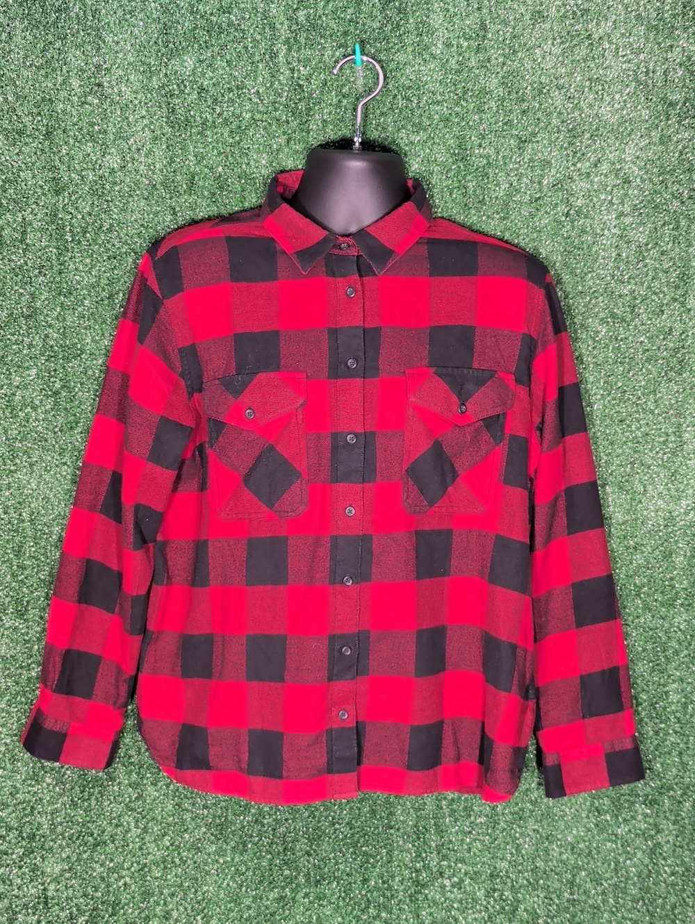 Pendleton Red and Black Plaid Button-Down Shirt